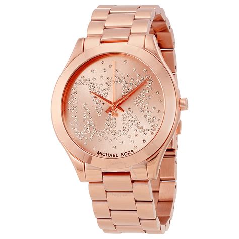 michael kors 3591|Michael Kors Slim Runway Rose Gold Tone Dial Lad .